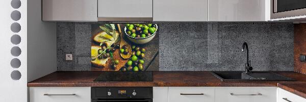 Keuken achterwand olijven