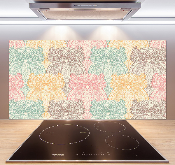 Glazen achterwand keuken Uilen
