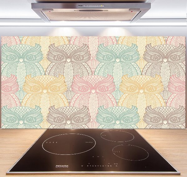 Glazen achterwand keuken Uilen