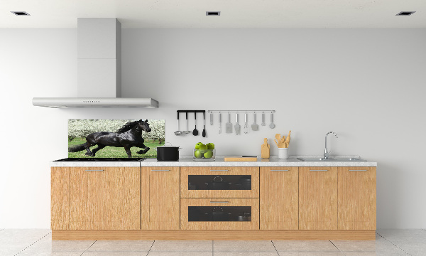 Keuken achterwand Zwarte paardenbloemen