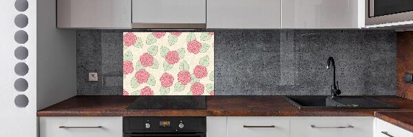 Spatscherm keuken Rozen