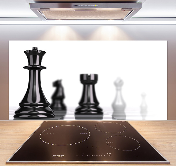 Glazen achterwand keuken Schaakstuk