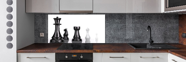 Glazen achterwand keuken Schaakstuk