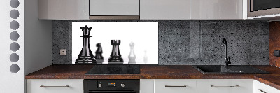 Glazen achterwand keuken Schaakstuk