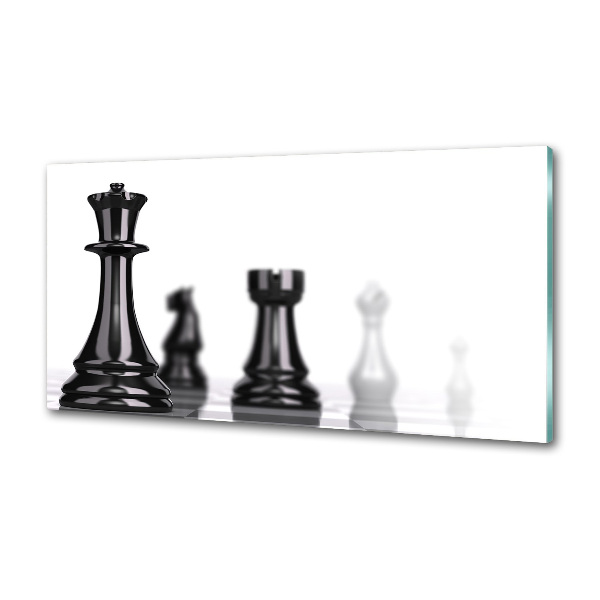 Glazen achterwand keuken Schaakstuk