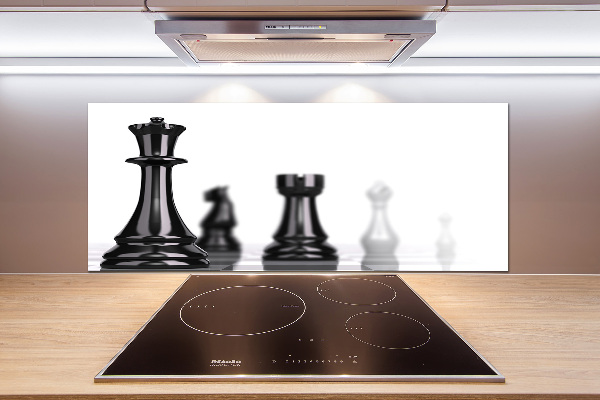 Glazen achterwand keuken Schaakstuk