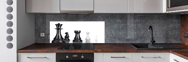 Glazen achterwand keuken Schaakstuk