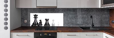 Glazen achterwand keuken Schaakstuk