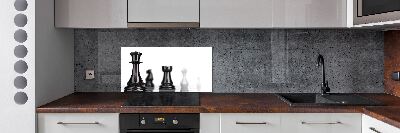 Glazen achterwand keuken Schaakstuk