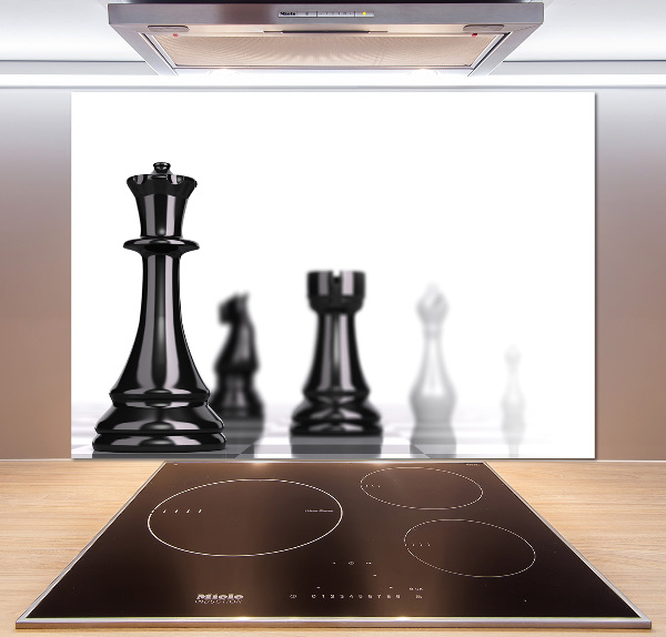 Glazen achterwand keuken Schaakstuk