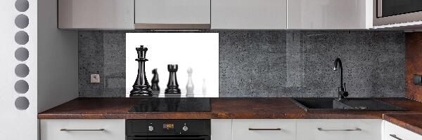 Glazen achterwand keuken Schaakstuk