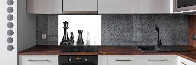 Glazen achterwand keuken Schaakstuk
