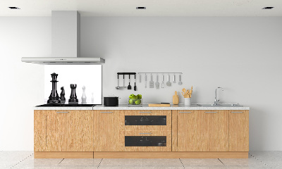 Glazen achterwand keuken Schaakstuk