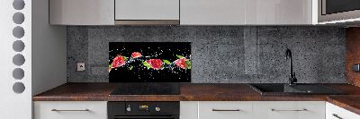 Achterwand keuken Aardbeien en water