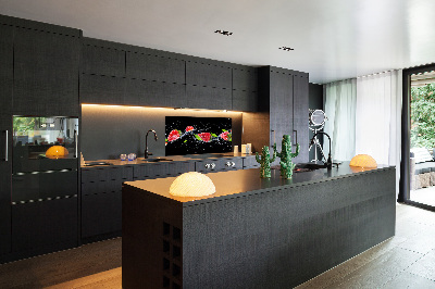 Achterwand keuken Aardbeien en water