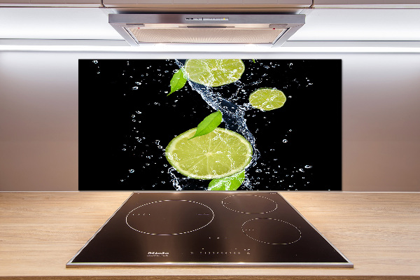 Spatscherm keuken Limoenen en water