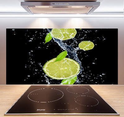 Spatscherm keuken Limoenen en water