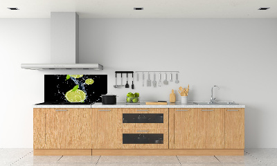Spatscherm keuken Limoenen en water