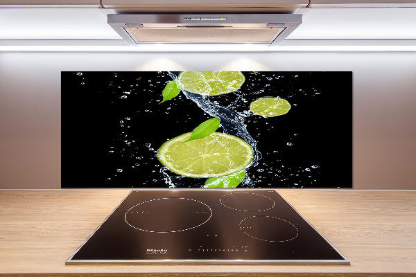 Spatscherm keuken Limoenen en water