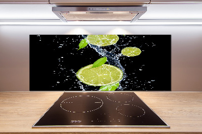 Spatscherm keuken Limoenen en water
