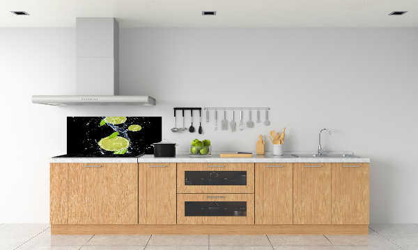 Spatscherm keuken Limoenen en water