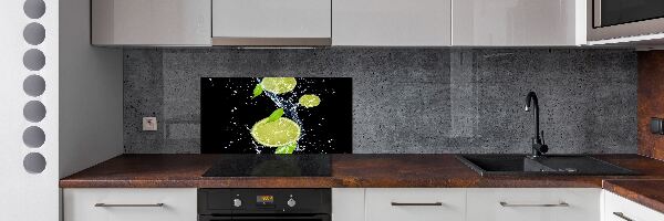 Spatscherm keuken Limoenen en water