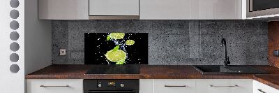 Spatscherm keuken Limoenen en water