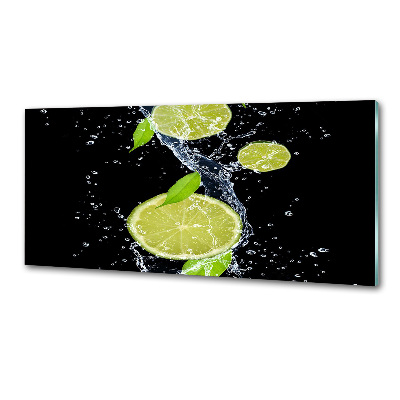 Spatscherm keuken Limoenen en water