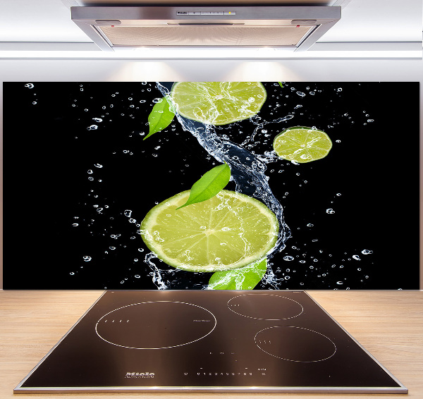 Spatscherm keuken Limoenen en water