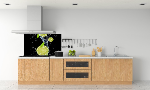 Spatscherm keuken Limoenen en water