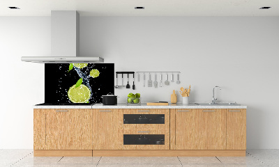 Spatscherm keuken Limoenen en water