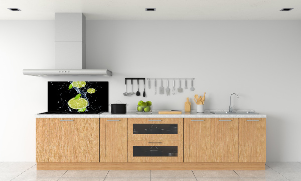 Spatscherm keuken Limoenen en water