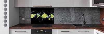 Spatscherm keuken Limoenen en water