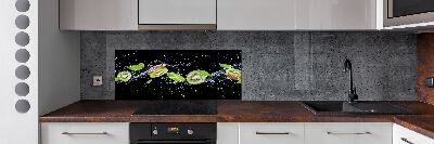 Spatplaat keuken Kiwi en water