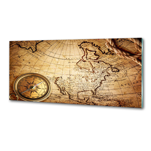 Panel do kuchni Kompas na mapie