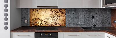 Spatplaat keuken Kompas op de kaart