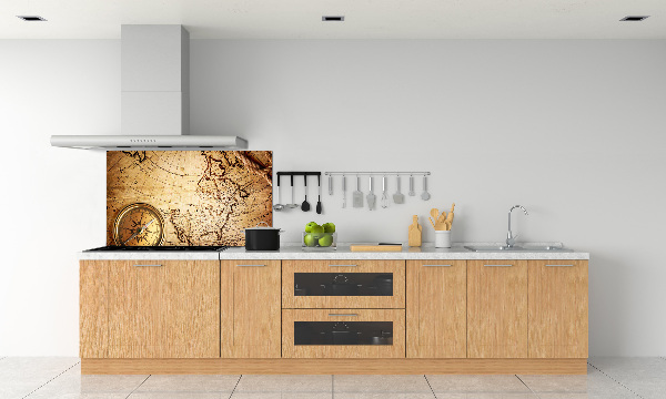 Panel do kuchni Kompas na mapie