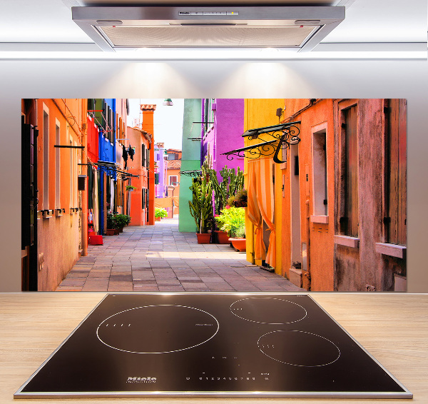 Achterwand keuken Kleurrijke straten