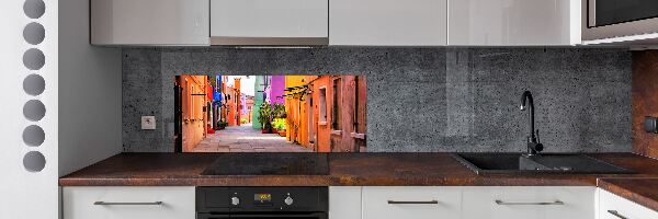 Achterwand keuken Kleurrijke straten