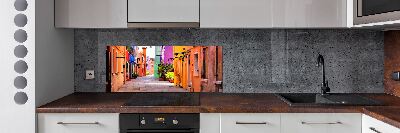Achterwand keuken Kleurrijke straten