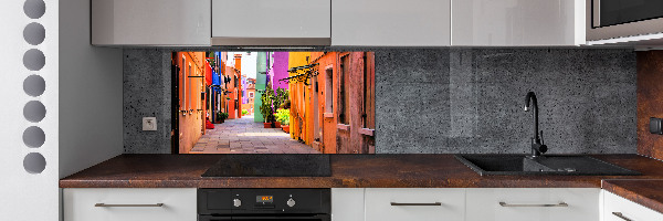 Achterwand keuken Kleurrijke straten