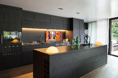 Achterwand keuken Kleurrijke straten