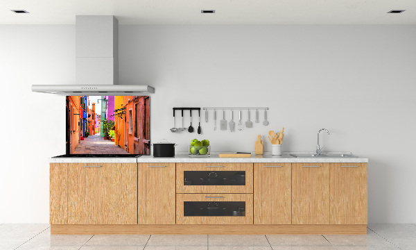 Achterwand keuken Kleurrijke straten