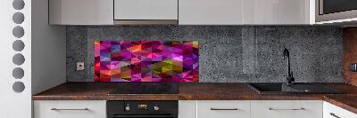 Glazen achterwand keuken Abstracte golven