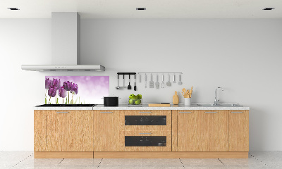 Keuken achterwand Paarse tulpen