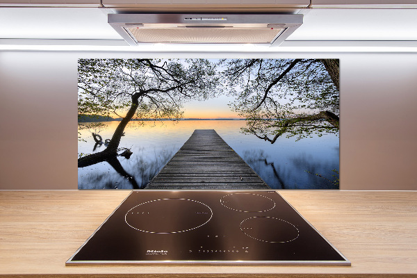 Panel do kuchni Molo nad jeziorem