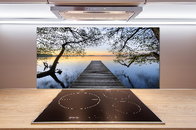 Panel do kuchni Molo nad jeziorem