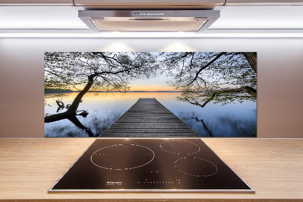 Panel do kuchni Molo nad jeziorem