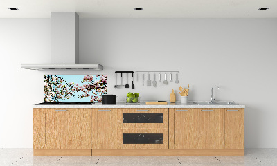 Glazen achterwand keuken Magnolia bloemen