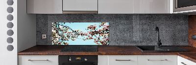 Glazen achterwand keuken Magnolia bloemen